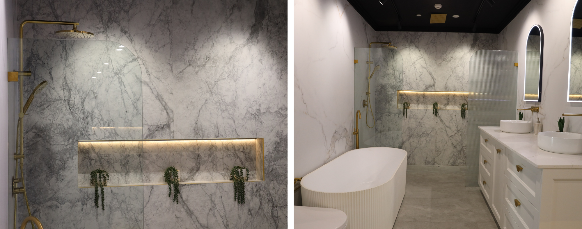 Luxury bathroom with marble tiles and gold accents – Mi Casa Bathrooms.” “High-end bathroom featuring a freestanding tub – Mi Casa Bathrooms.” “Elegant bathroom design with custom vanities – Mi Casa Bathrooms.” “Luxury ensuite with dual sinks and marble flooring – Mi Casa Bathrooms.” “Premium bathroom featuring soft lighting and frameless shower – Mi Casa Bathrooms.” “Luxury bathroom with modern black-and-gold decor – Mi Casa Bathrooms